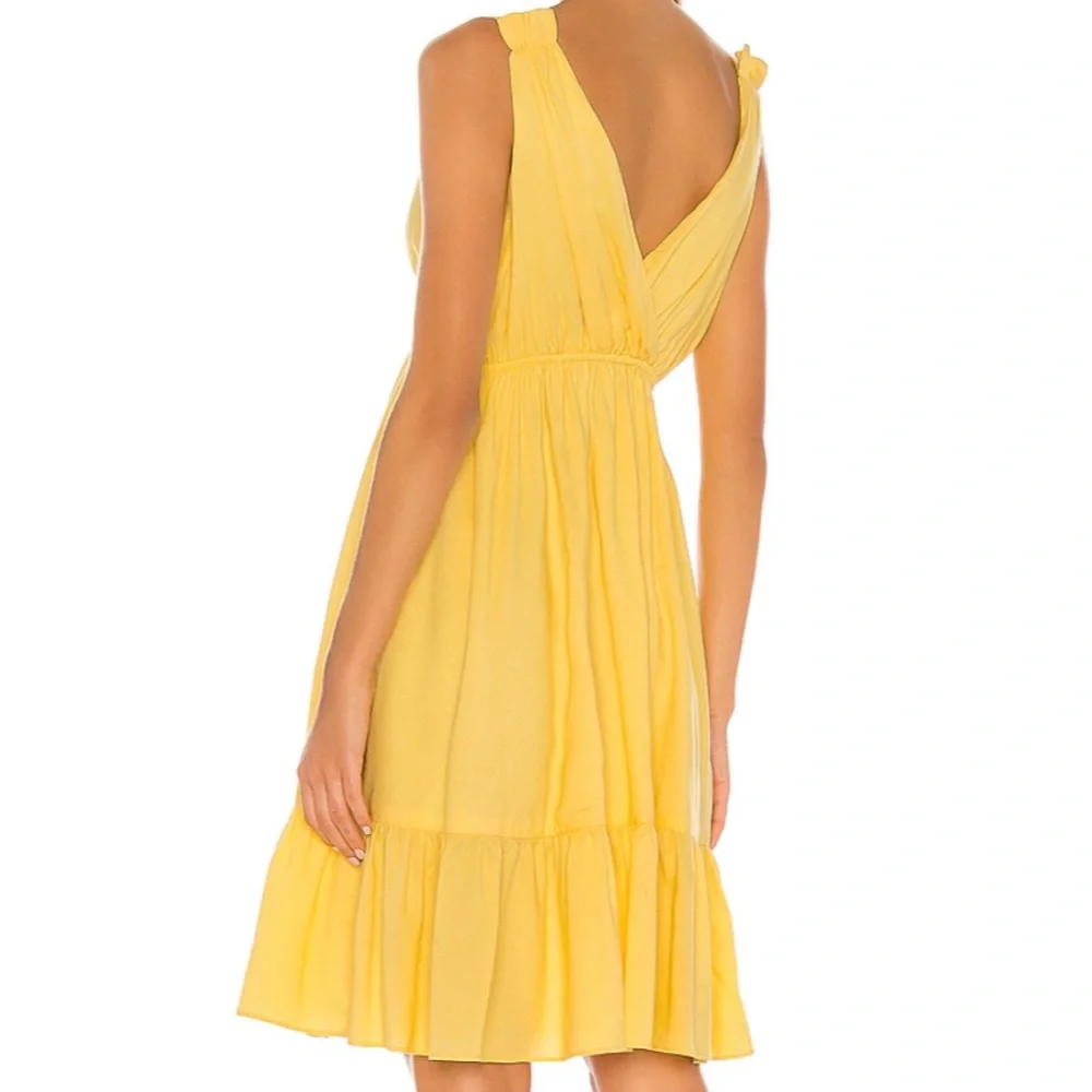 MAJORELLE Esther Midi Dress In Canary Yellow - Picture 3 of 11